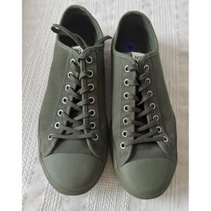 NOTHING NEW on THURSDAY‎ Olive Green Canvas Sneakers, Lace Up Shoes, Size 8W